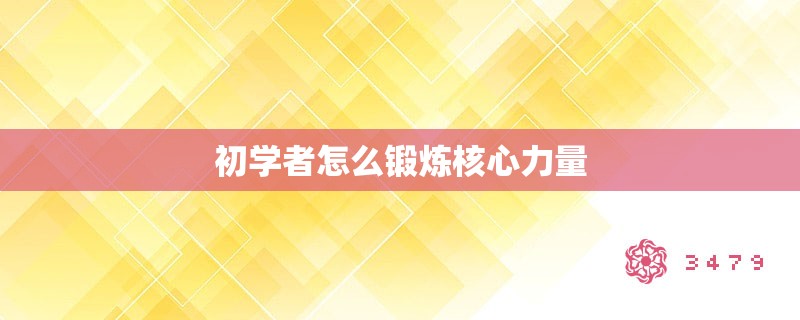 初学者怎么锻炼核心力量