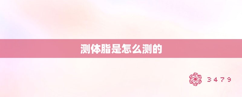 测体脂是怎么测的